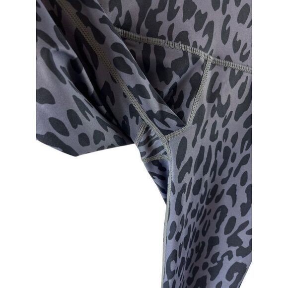 Carbon38 Ballerina Leopard High Rise 7/8 Leggings Size XS Charcoal Gray Athletic - Picture 5 of 11